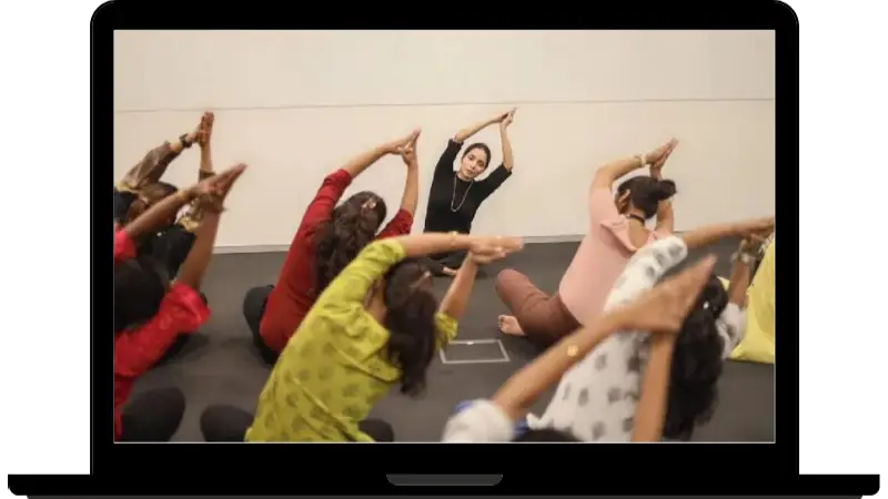 Yoga Course in Laptop